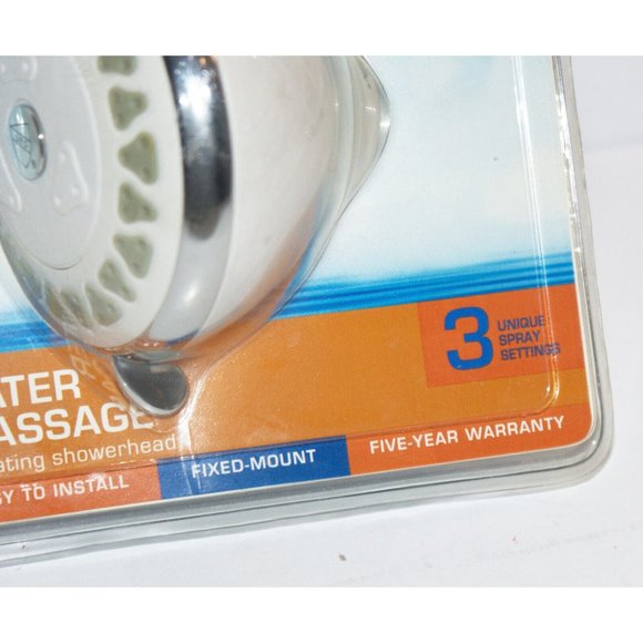 Waterpik Water Massage Fixed Mount New in Package 3 Unique Spray Settings - Picture 3 of 4